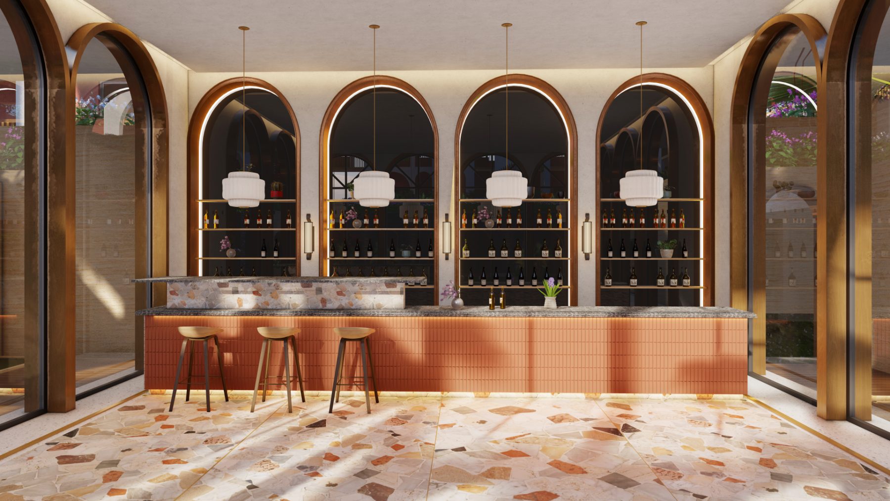 Melhor · Arched private bar