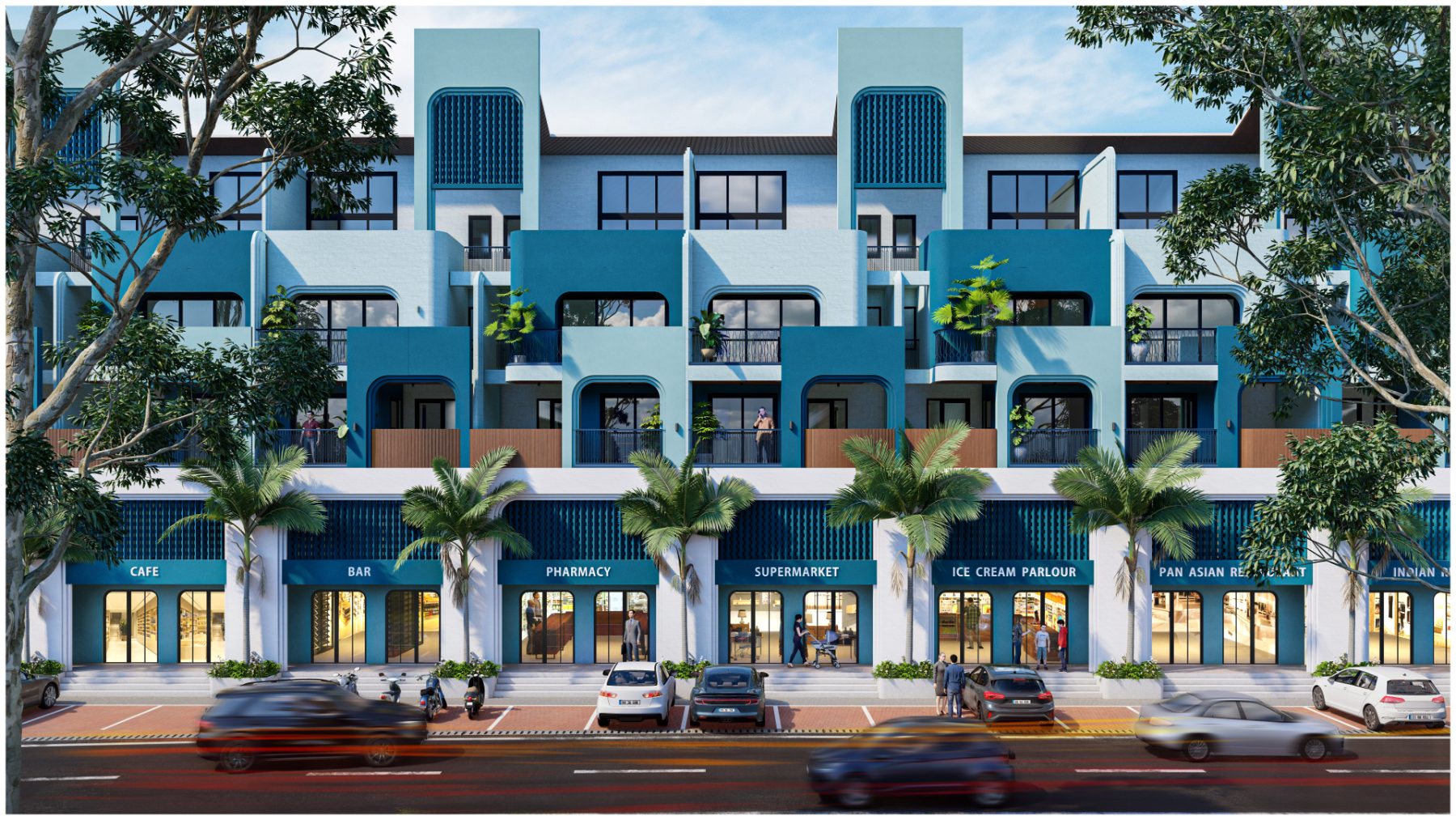 Mirante street facade by day