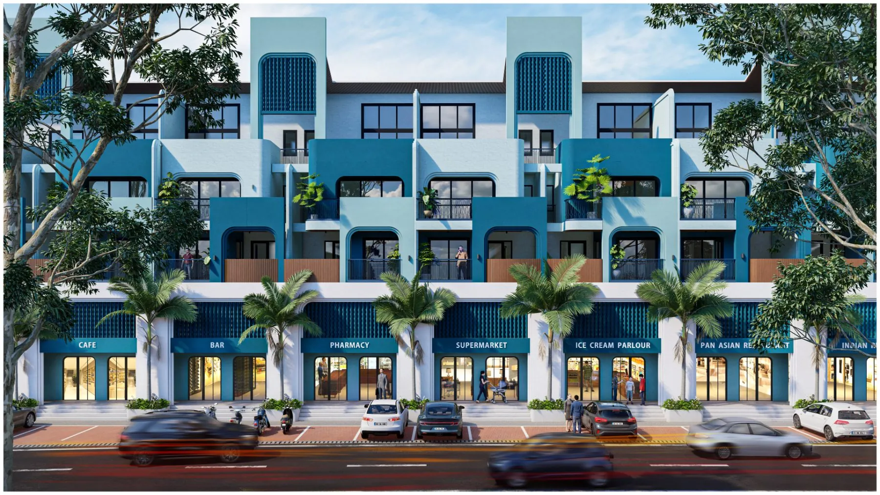 Mirante street facade by day