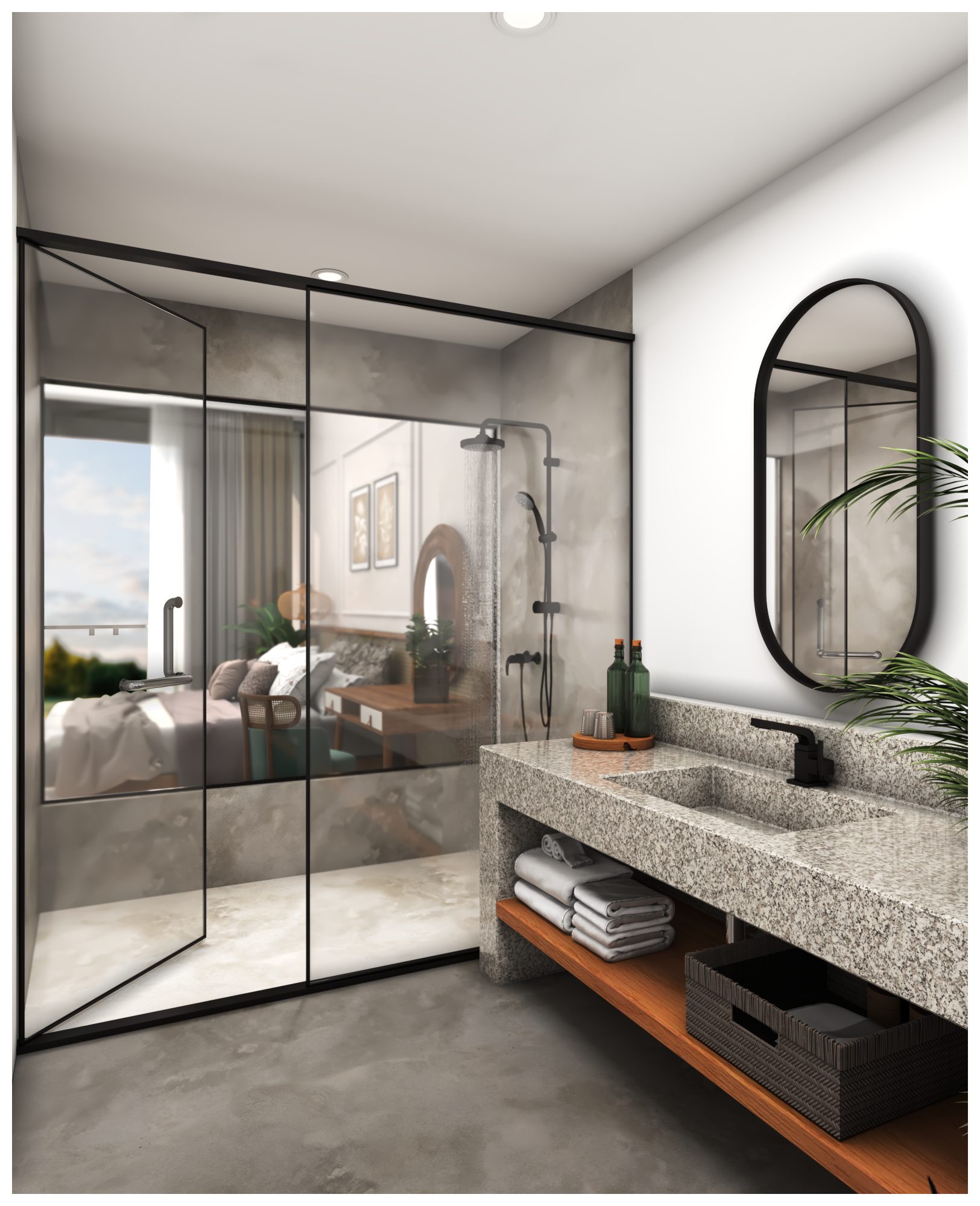 Mistura · Granite vanity bathroom