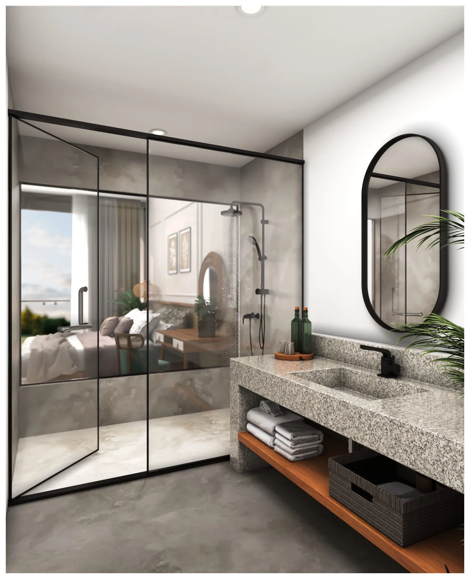 Mistura · Granite vanity bathroom